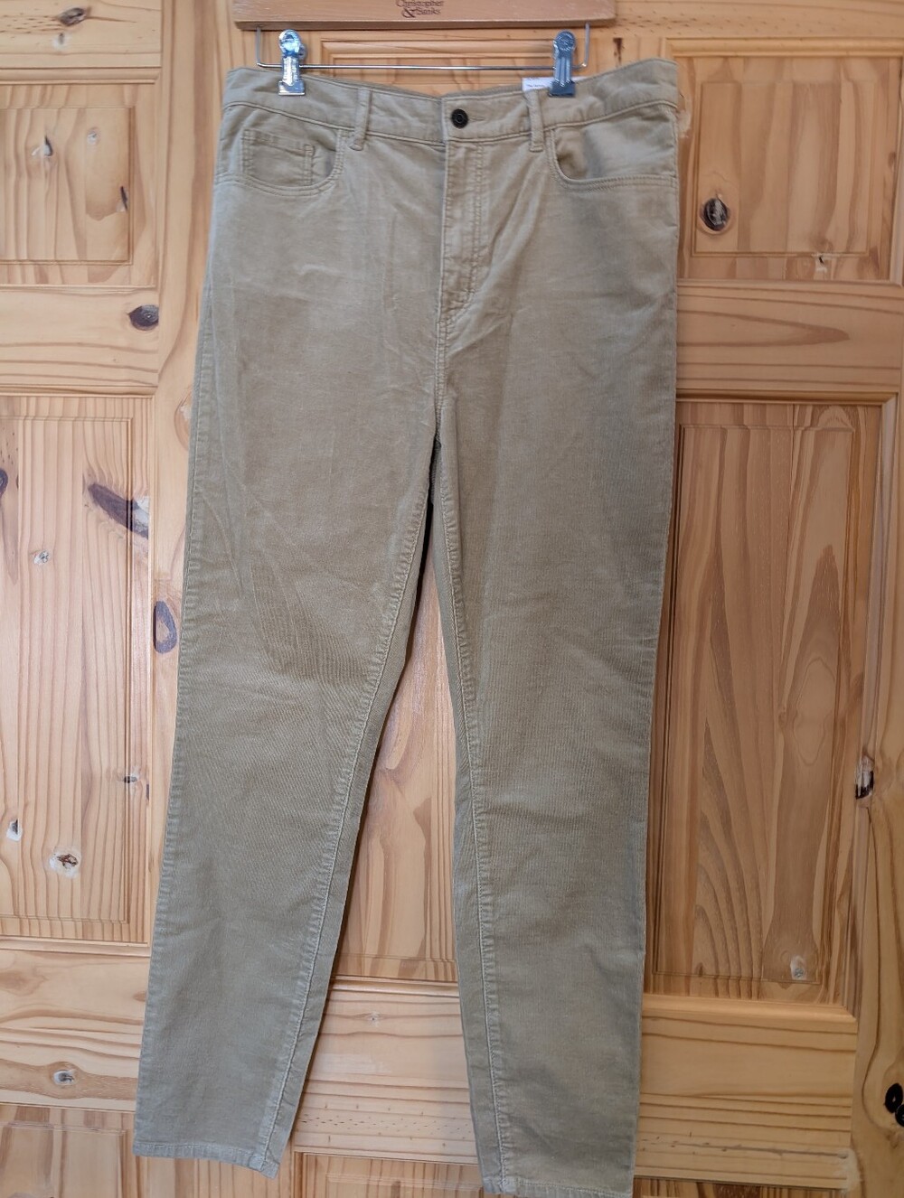 LOFT The Skinny Regular Fit High Rise Tan Corduroy Pants Size 12/31 NWT